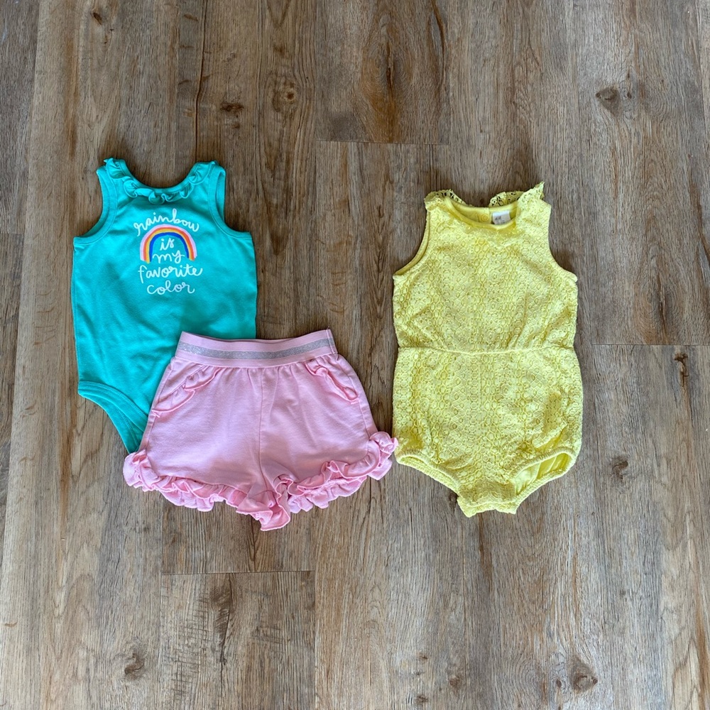 Cat & Jack and H&M Baby Outfits (3 pieces) 6-9m